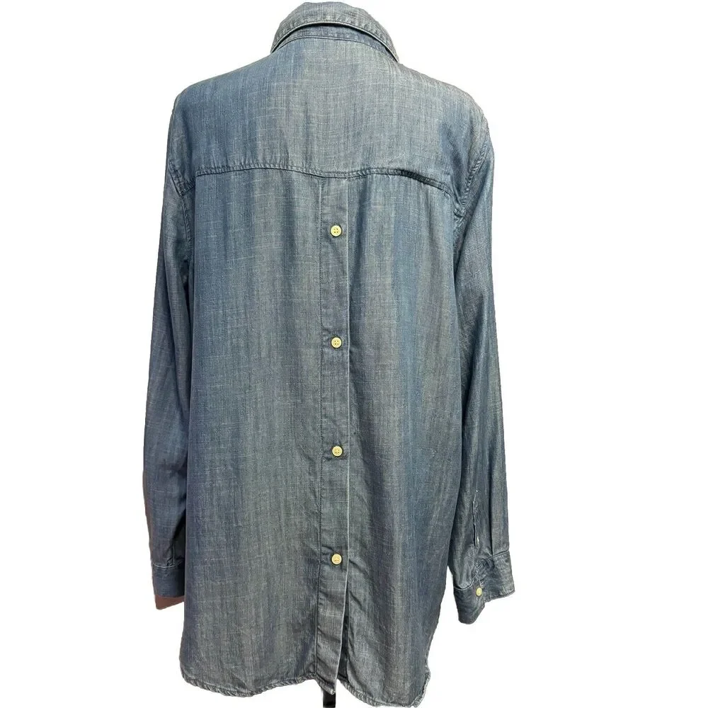 COPY - Banana Republic Shirt XL Womens Boyfriend Fit Casual Beachy Coastal Lage… - Picture 3 of 6